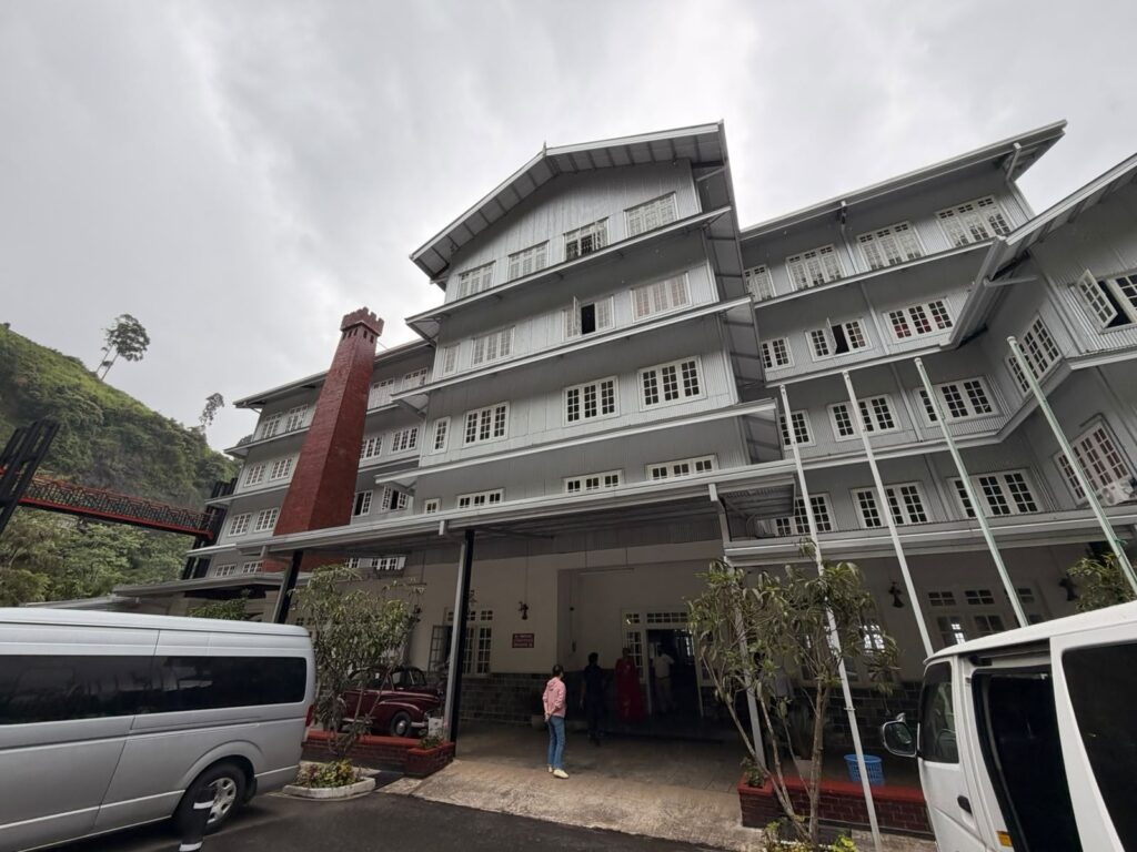 Exterior of Kingswood Tea Factory in Nuwara Eliya, Sri Lanka