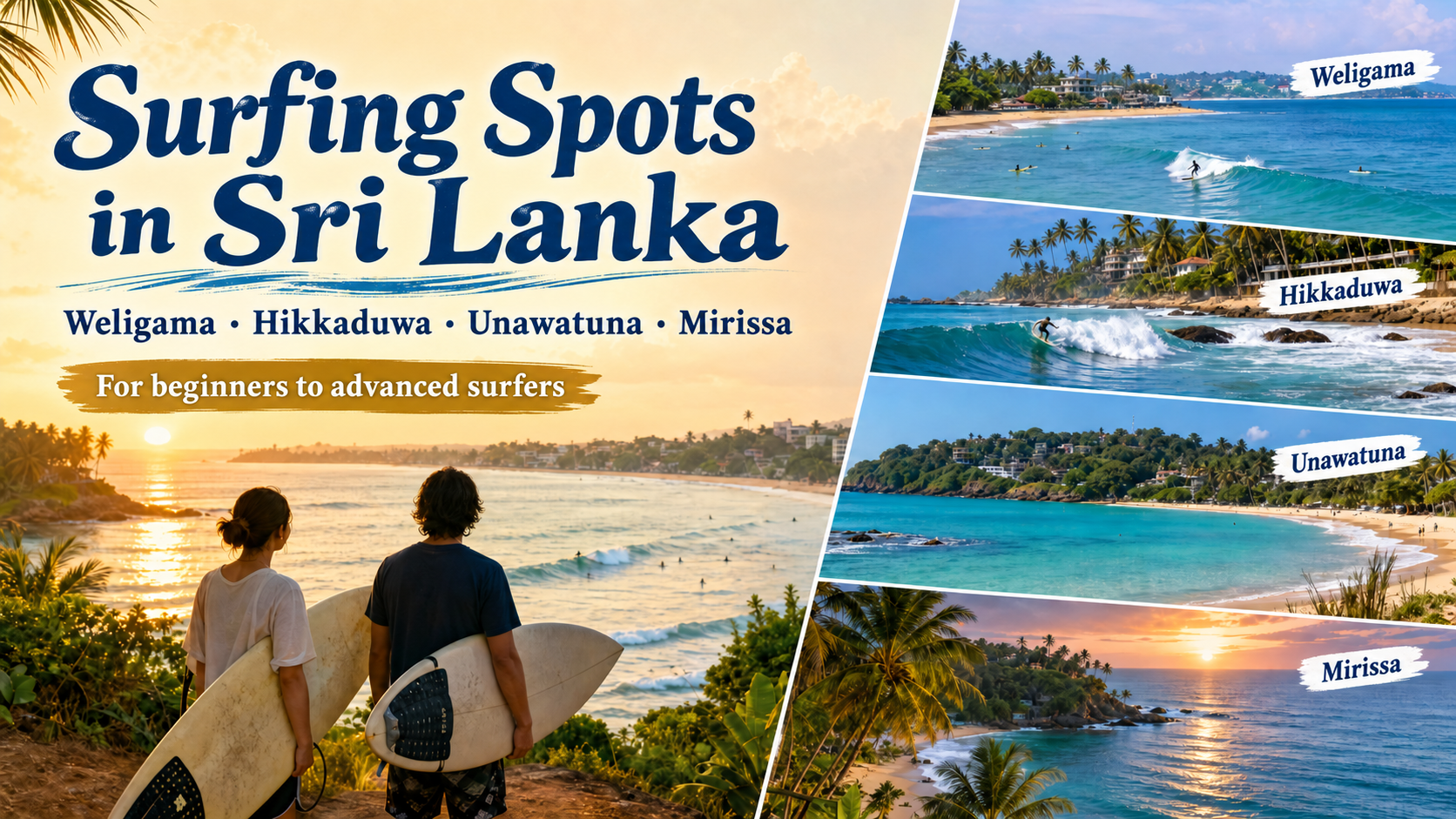 Surfing spots in Sri Lanka