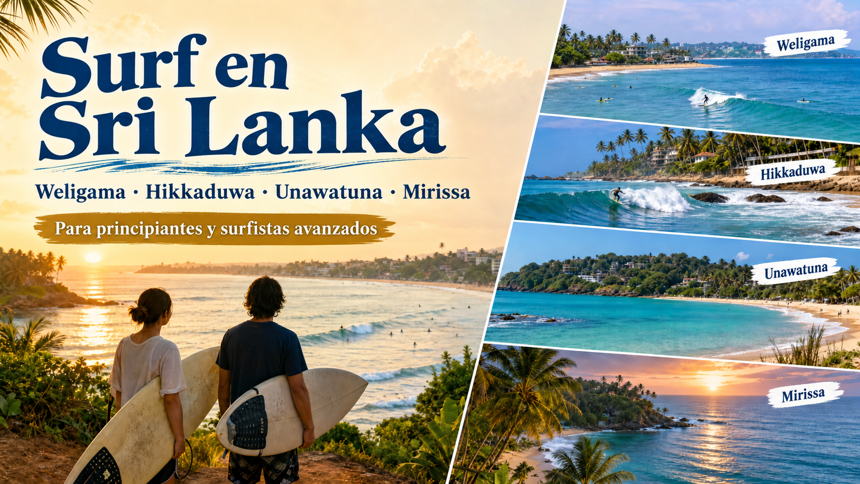 Lugares para surfear en Sri Lanka