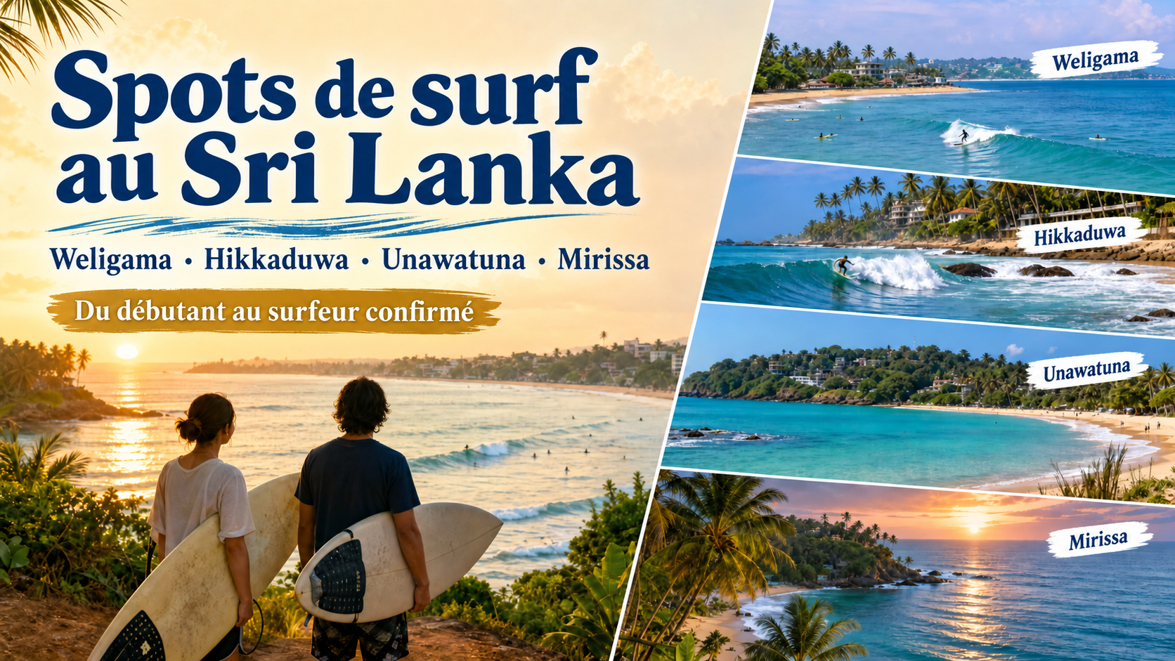 Sites de surf au Sri Lanka